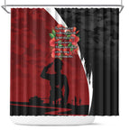 Anzac Day Women Veteran Shower Curtain Ode of Remembrance