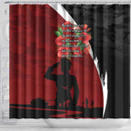 Anzac Day Women Veteran Shower Curtain Ode of Remembrance