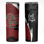 Anzac Day Women Veteran Skinny Tumbler Ode of Remembrance