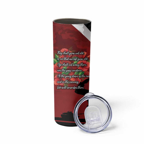 Anzac Day Women Veteran Skinny Tumbler Ode of Remembrance