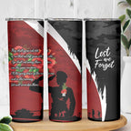 Anzac Day Women Veteran Skinny Tumbler Ode of Remembrance