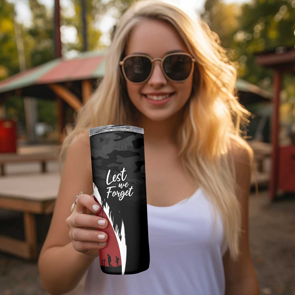 Anzac Day Women Veteran Skinny Tumbler Ode of Remembrance