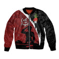 Anzac Day Women Veteran Sleeve Zip Bomber Jacket Ode of Remembrance
