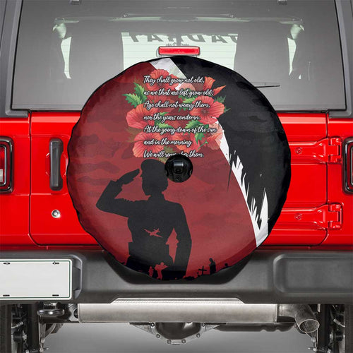 Anzac Day Women Veteran Spare Tire Cover Ode of Remembrance