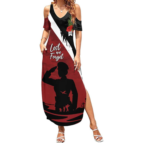 Anzac Day Women Veteran Summer Maxi Dress Ode of Remembrance