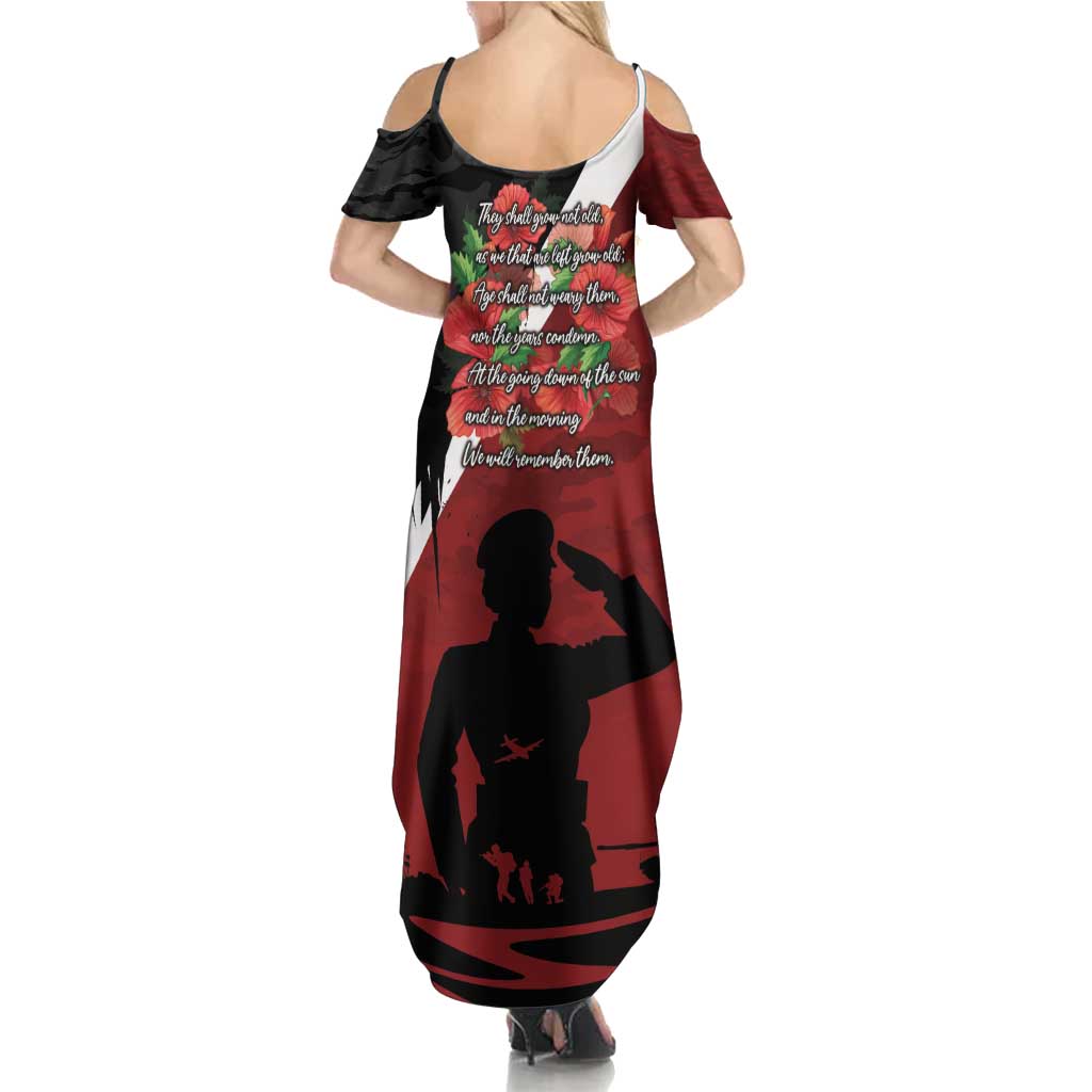 Anzac Day Women Veteran Summer Maxi Dress Ode of Remembrance
