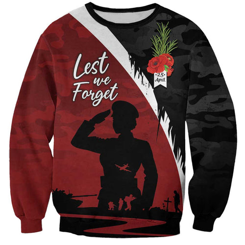Anzac Day Women Veteran Sweatshirt Ode of Remembrance