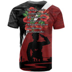 Anzac Day Women Veteran T Shirt Ode of Remembrance