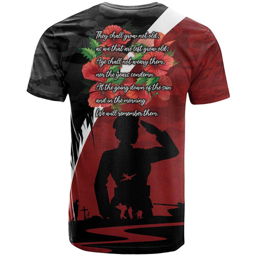 Anzac Day Women Veteran T Shirt Ode of Remembrance