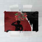 Anzac Day Women Veteran Tablecloth Ode of Remembrance
