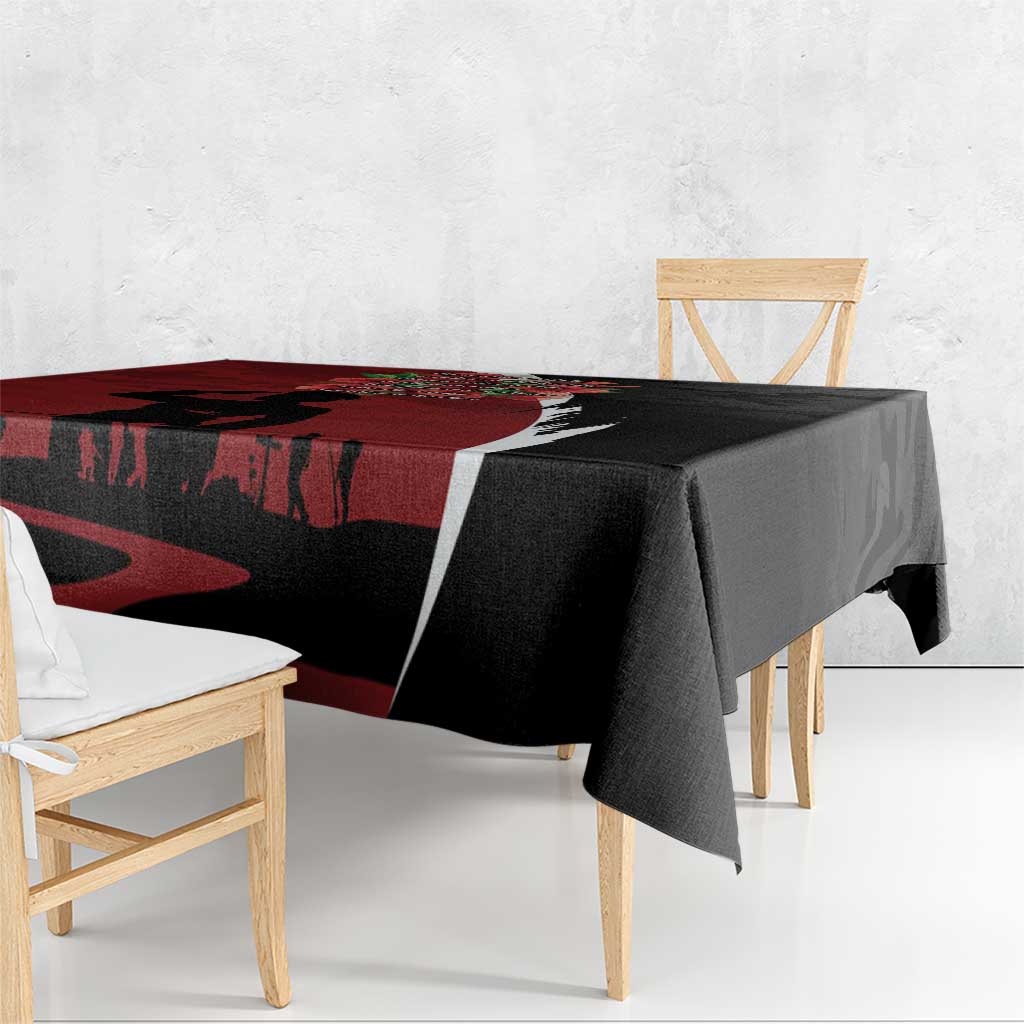 Anzac Day Women Veteran Tablecloth Ode of Remembrance