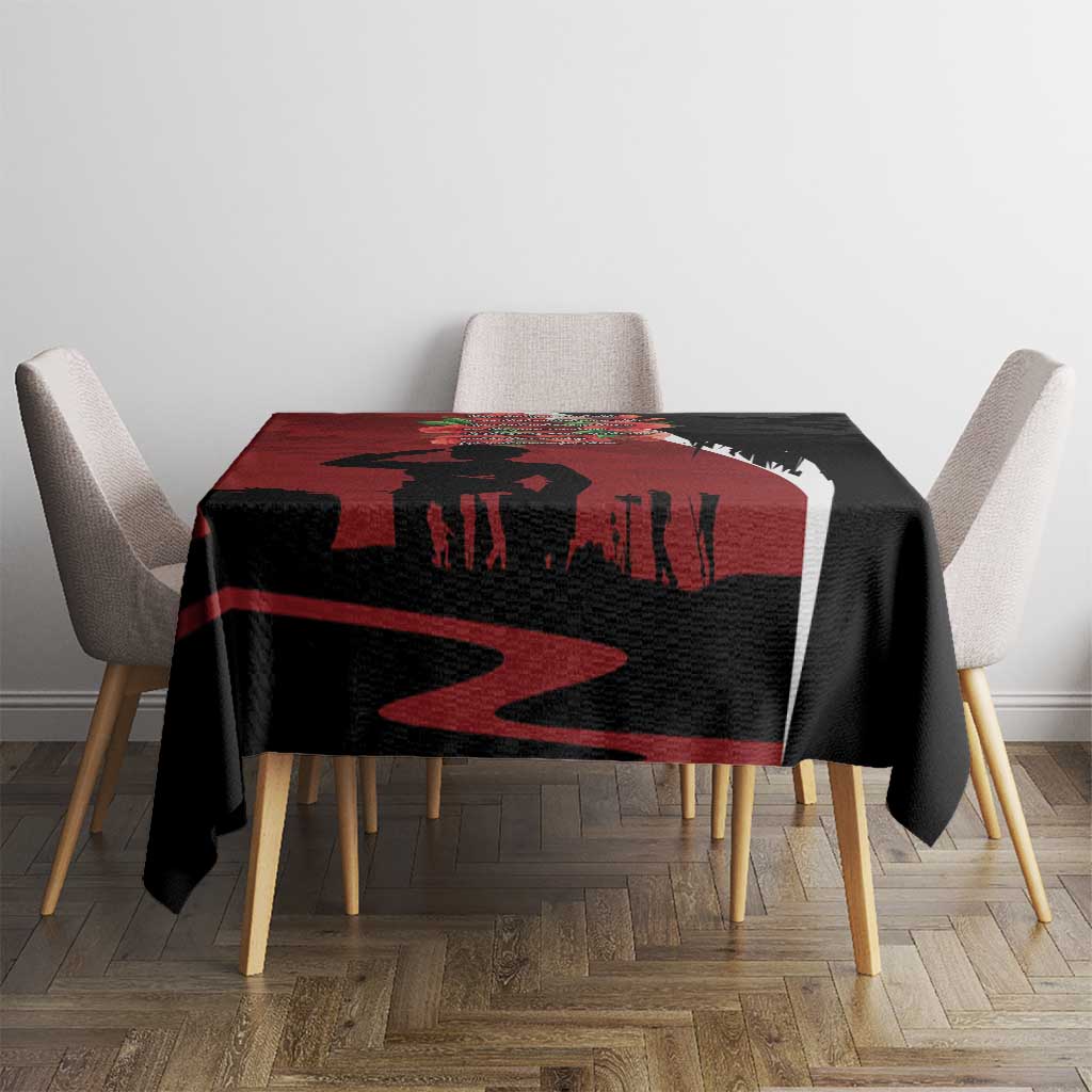 Anzac Day Women Veteran Tablecloth Ode of Remembrance