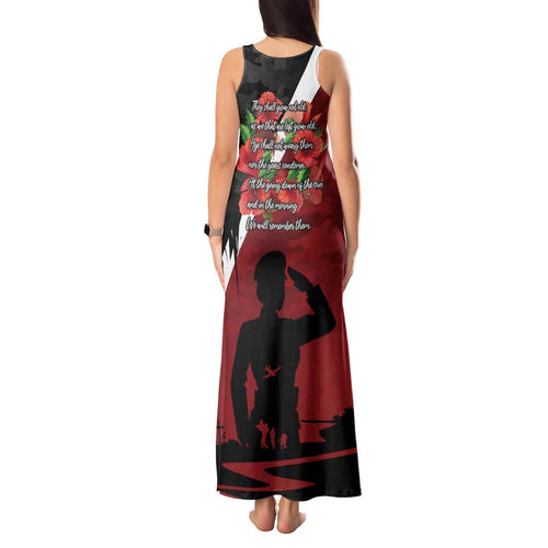 Anzac Day Women Veteran Tank Maxi Dress Ode of Remembrance