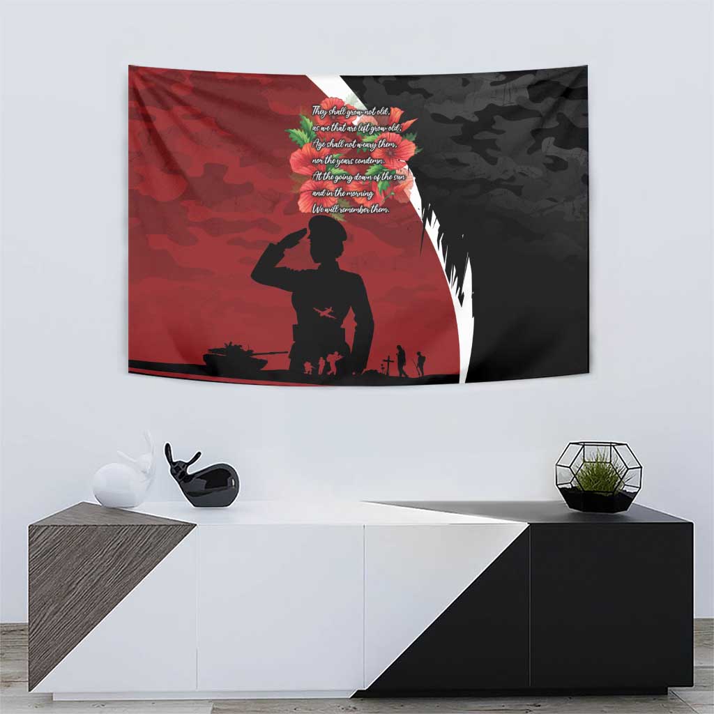 Anzac Day Women Veteran Tapestry Ode of Remembrance