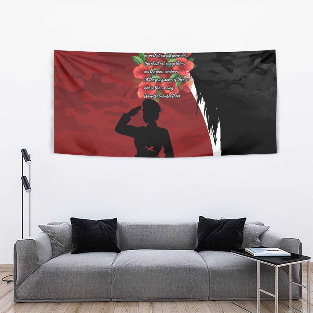 Anzac Day Women Veteran Tapestry Ode of Remembrance