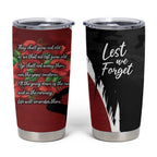 Anzac Day Women Veteran Tumbler Cup Ode of Remembrance