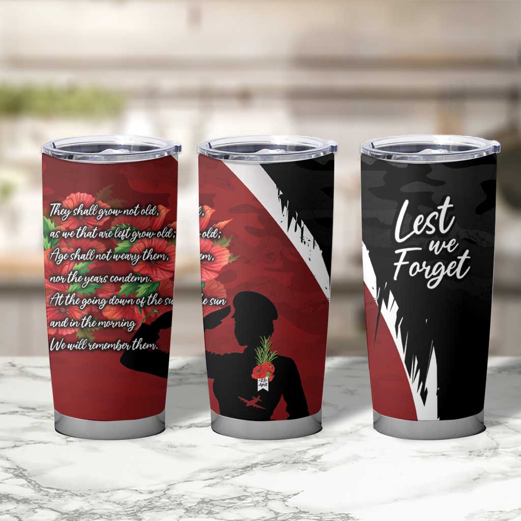 Anzac Day Women Veteran Tumbler Cup Ode of Remembrance