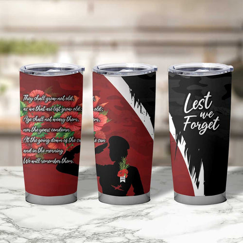 Anzac Day Women Veteran Tumbler Cup Ode of Remembrance
