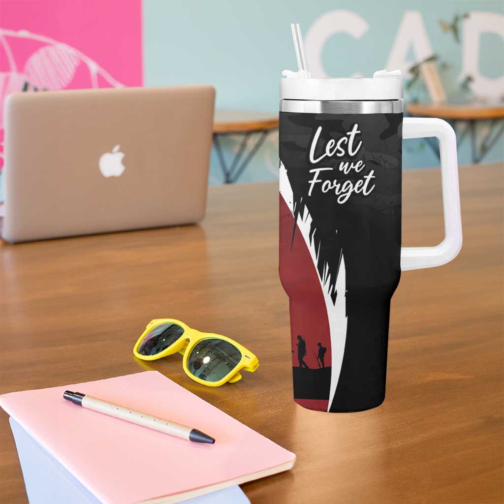 Anzac Day Women Veteran Tumbler With Handle Ode of Remembrance