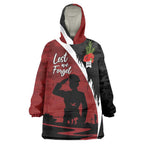 Anzac Day Women Veteran Wearable Blanket Hoodie Ode of Remembrance