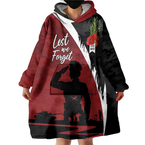 Anzac Day Women Veteran Wearable Blanket Hoodie Ode of Remembrance