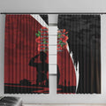 Anzac Day Women Veteran Window Curtain Ode of Remembrance