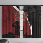 Anzac Day Women Veteran Window Curtain Ode of Remembrance