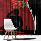 Anzac Day Women Veteran Window Curtain Ode of Remembrance