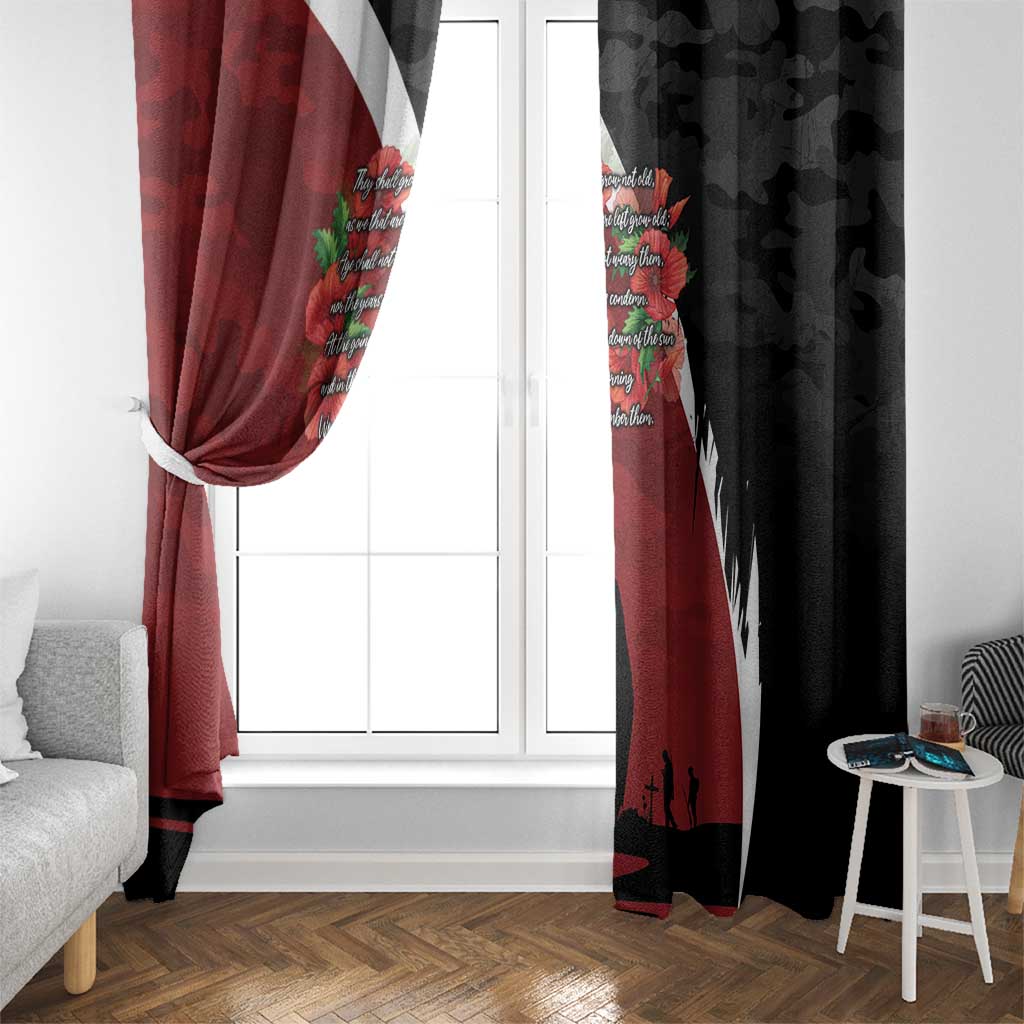Anzac Day Women Veteran Window Curtain Ode of Remembrance