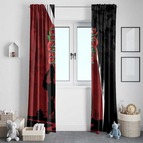 Anzac Day Women Veteran Window Curtain Ode of Remembrance