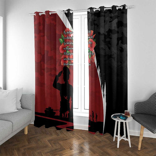 Anzac Day Women Veteran Window Curtain Ode of Remembrance