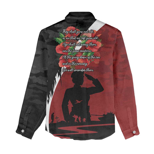 Anzac Day Women Veteran Women Casual Shirt Ode of Remembrance