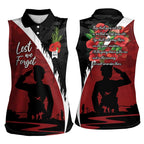 Anzac Day Women Veteran Women Sleeveless Polo Shirt Ode of Remembrance