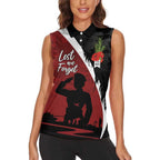 Anzac Day Women Veteran Women Sleeveless Polo Shirt Ode of Remembrance