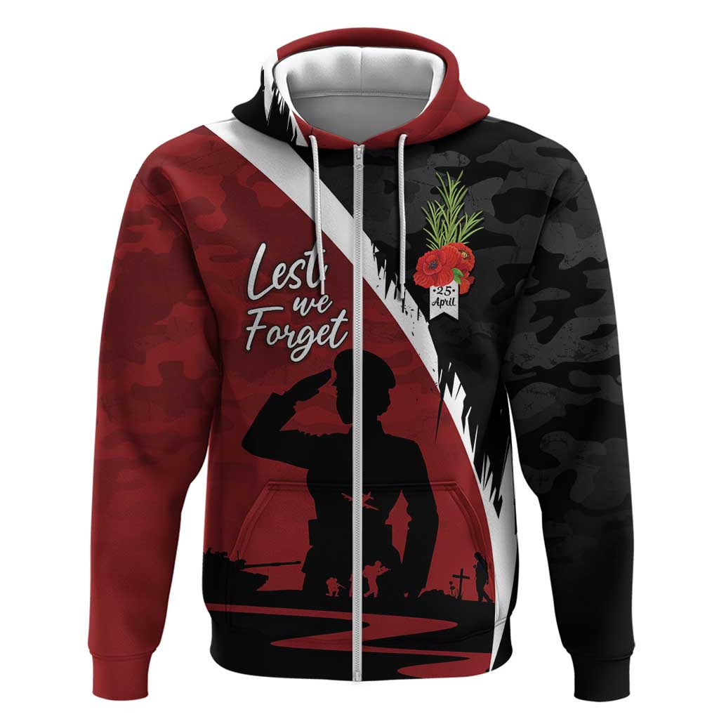 Anzac Day Women Veteran Zip Hoodie Ode of Remembrance