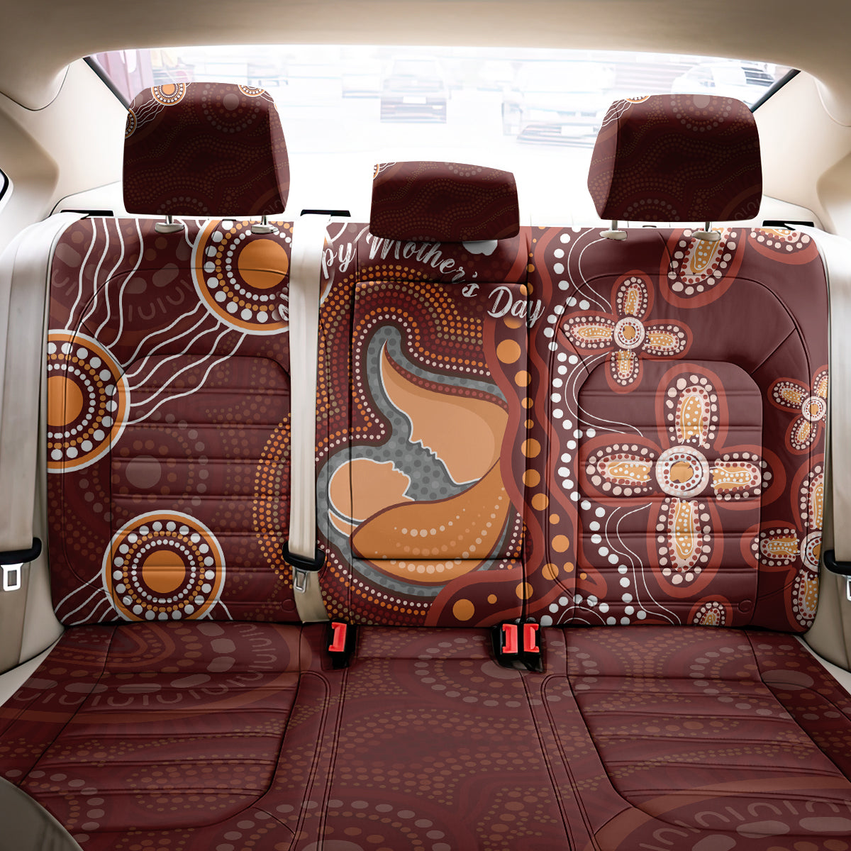 Australia Mother's Day Indigenous Back Car Seat Cover Aboriginal Art