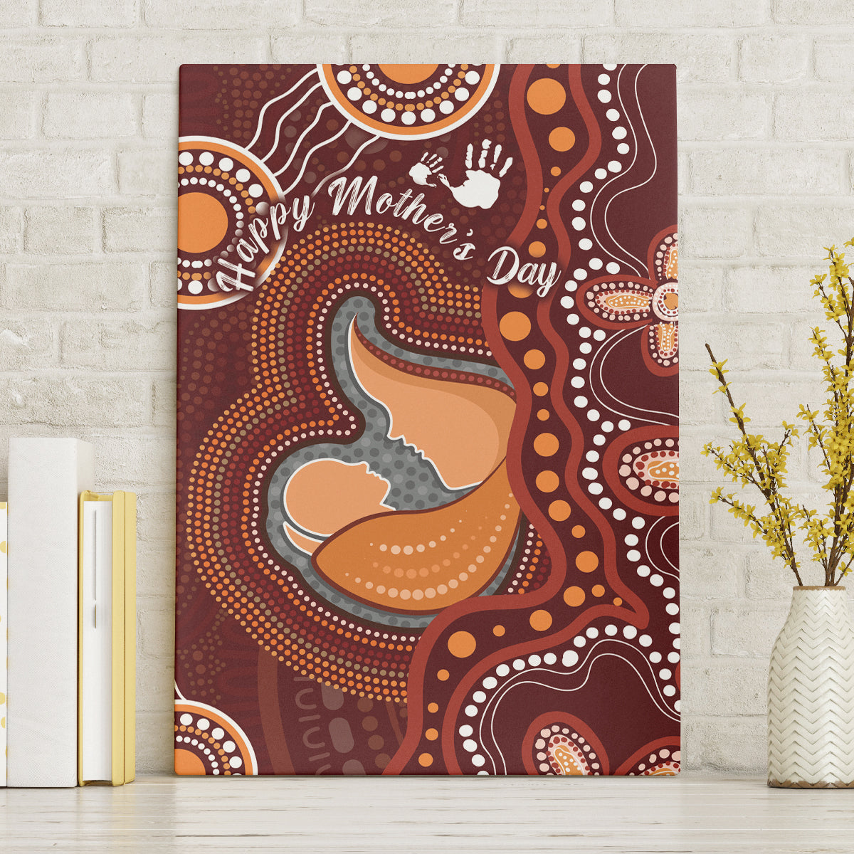 Australia Mother's Day Indigenous Canvas Wall Art Aboriginal Art