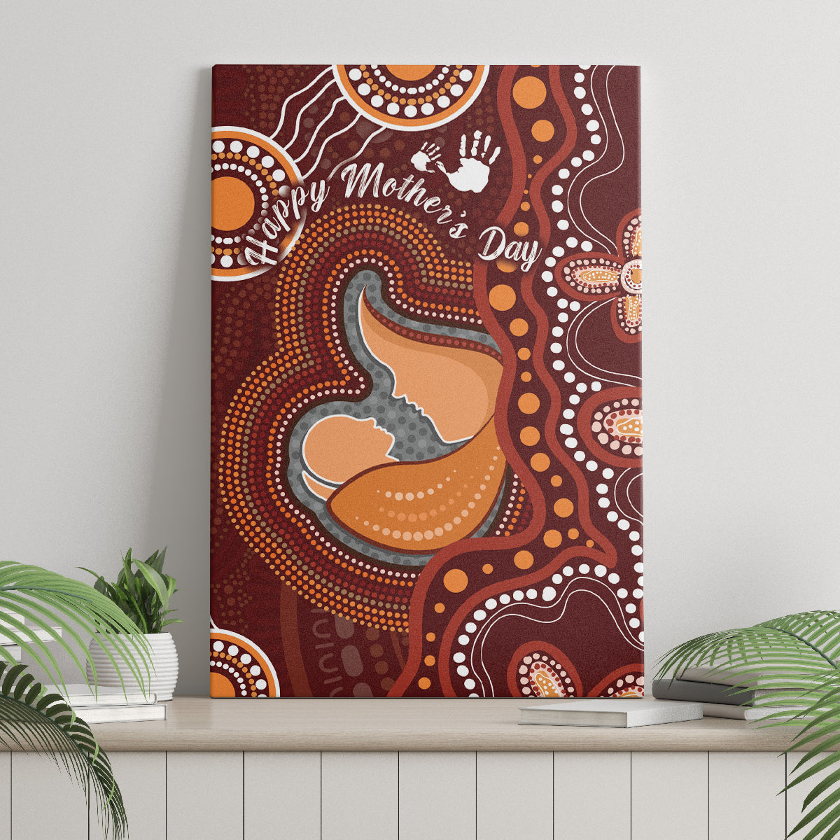 Australia Mother's Day Indigenous Canvas Wall Art Aboriginal Art