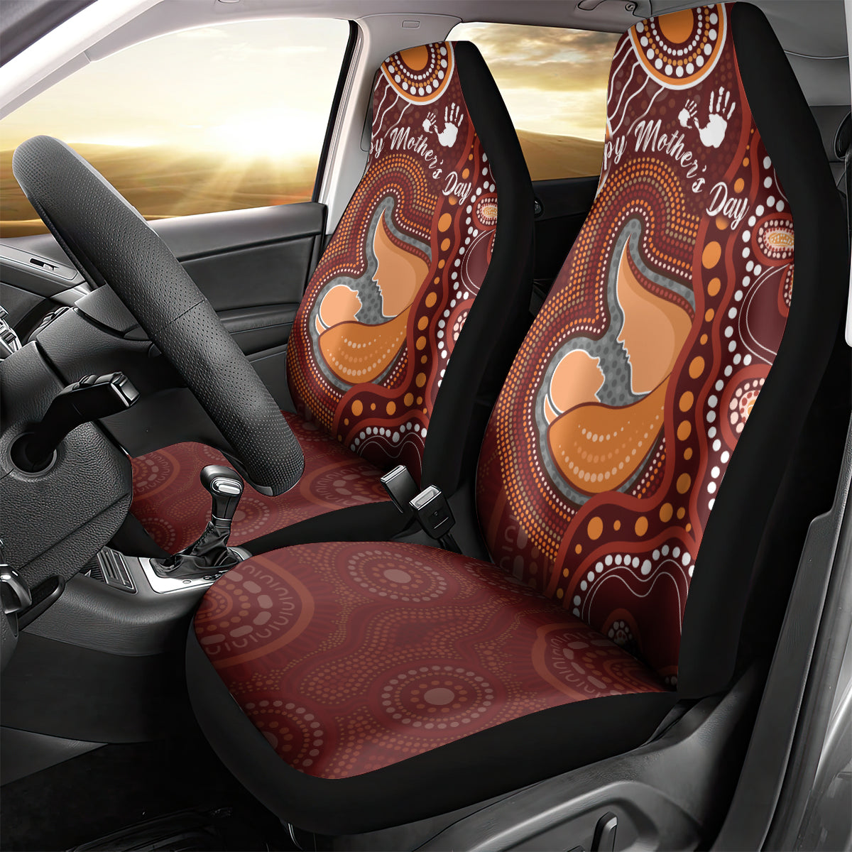 Australia Mother's Day Indigenous Car Seat Cover Aboriginal Art