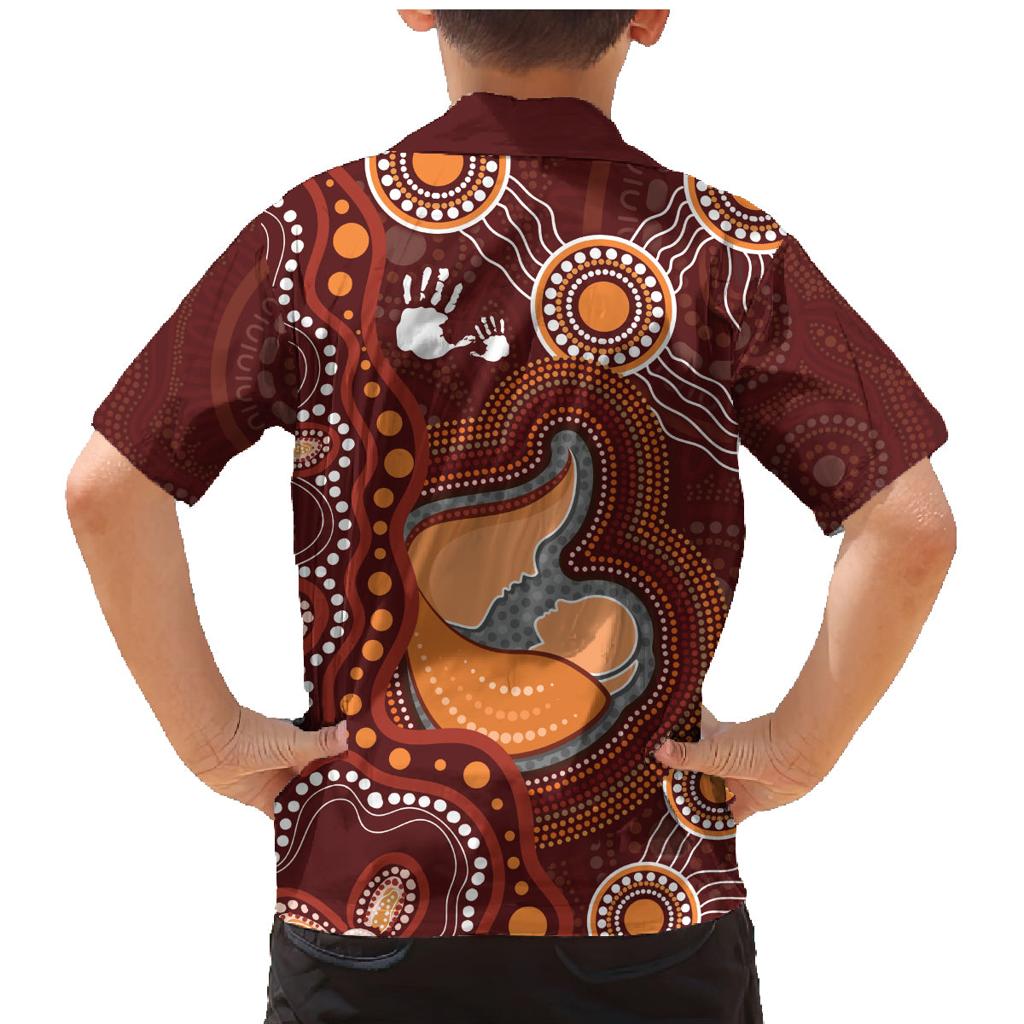 Australia Mother's Day Indigenous Family Matching Mermaid Dress and Hawaiian Shirt Aboriginal Art