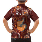 Australia Mother's Day Indigenous Family Matching Mermaid Dress and Hawaiian Shirt Aboriginal Art