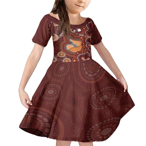 Australia Mother's Day Indigenous Family Matching Mermaid Dress and Hawaiian Shirt Aboriginal Art