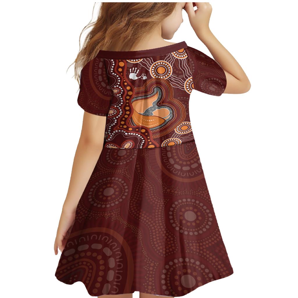 Australia Mother's Day Indigenous Family Matching Mermaid Dress and Hawaiian Shirt Aboriginal Art