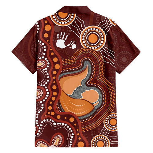 Australia Mother's Day Indigenous Family Matching Off The Shoulder Long Sleeve Dress and Hawaiian Shirt Aboriginal Art