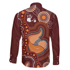 Australia Mother's Day Indigenous Family Matching Off The Shoulder Long Sleeve Dress and Hawaiian Shirt Aboriginal Art