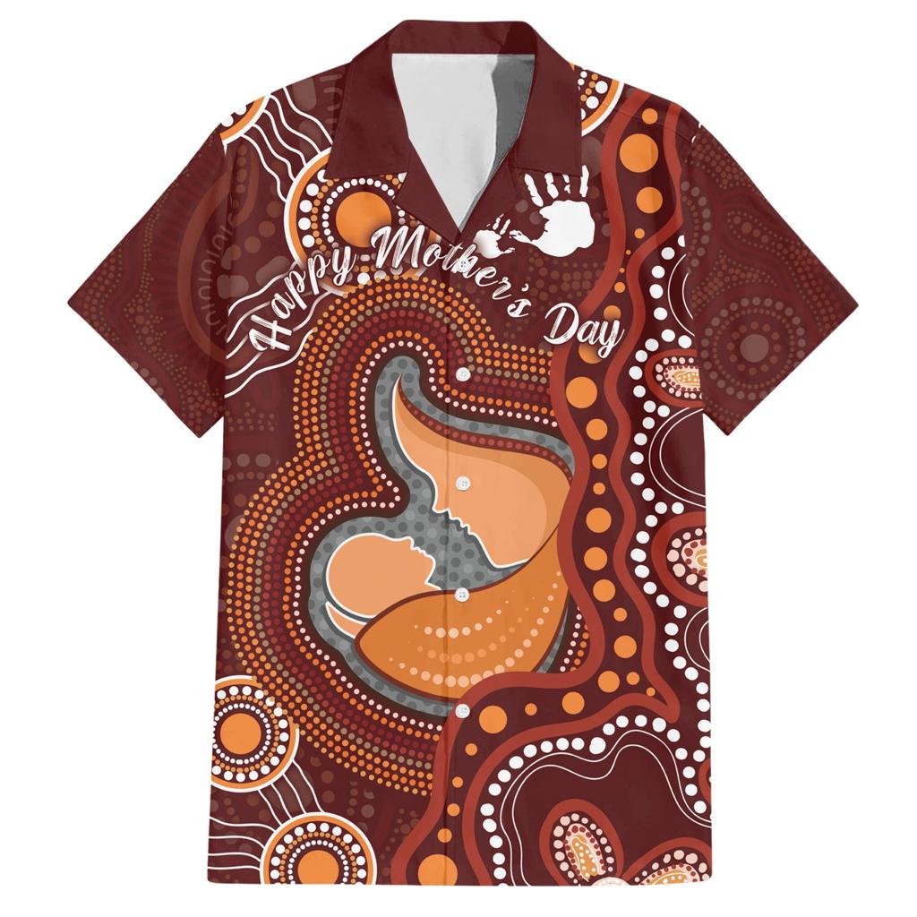 Australia Mother's Day Indigenous Family Matching Short Sleeve Bodycon Dress and Hawaiian Shirt Aboriginal Art