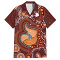 Australia Mother's Day Indigenous Family Matching Short Sleeve Bodycon Dress and Hawaiian Shirt Aboriginal Art