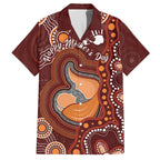 Australia Mother's Day Indigenous Family Matching Short Sleeve Bodycon Dress and Hawaiian Shirt Aboriginal Art