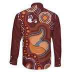 Australia Mother's Day Indigenous Family Matching Short Sleeve Bodycon Dress and Hawaiian Shirt Aboriginal Art