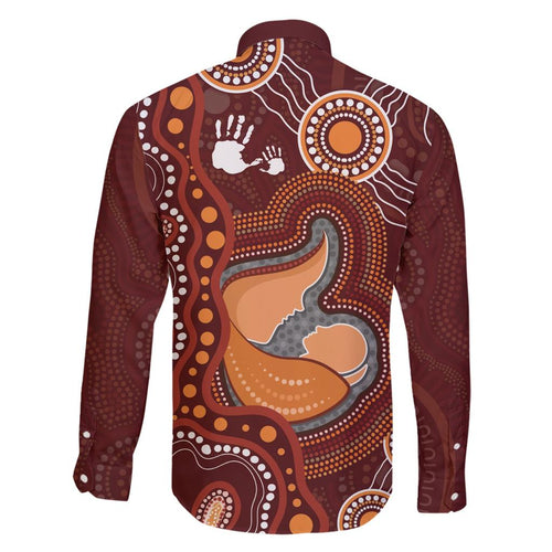 Australia Mother's Day Indigenous Family Matching Short Sleeve Bodycon Dress and Hawaiian Shirt Aboriginal Art